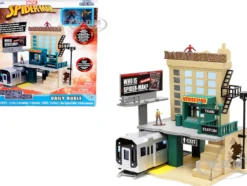 Daily Bugle Subway Diorama Set Spider-Man J. Jonah Jameson Diecast Figures Marvel's Spider-Man Nano Scene Series Models Jada 33659