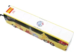 Daimler Tourrider Coach Bus "Spain National Football Team" Yellow with Graphics "International Federation of the Global Game" Series Limited Edition to 504 pieces Worldwide 1/87 (HO) Diecast Model by Iconic Replicas