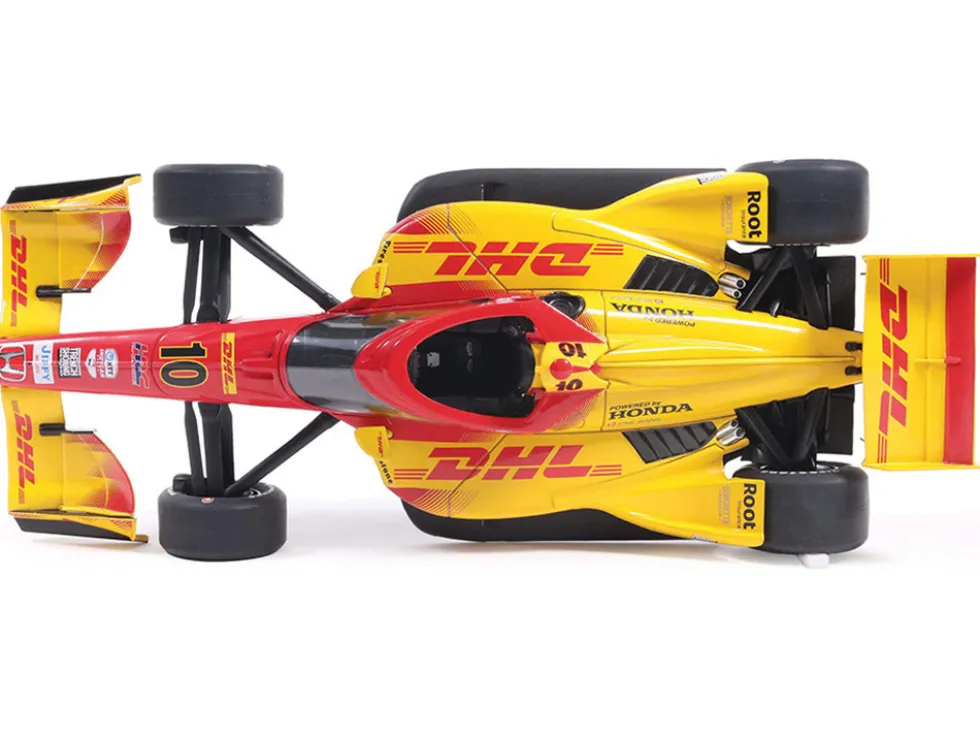 Dallara IndyCar #10 Alex Palou "DHL" Chip Ganassi Racing (Road Course Configuration) Champion "NTT IndyCar Series" (2025) 1/18 Diecast Model Car by IXO Models