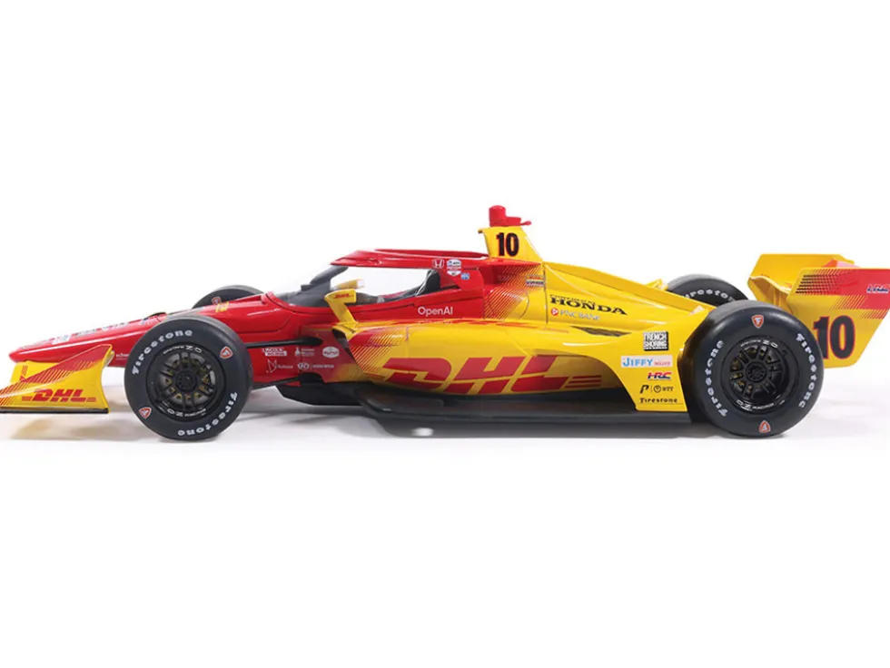 Dallara IndyCar #10 Alex Palou "DHL" Chip Ganassi Racing (Road Course Configuration) Champion "NTT IndyCar Series" (2025) 1/18 Diecast Model Car by IXO Models
