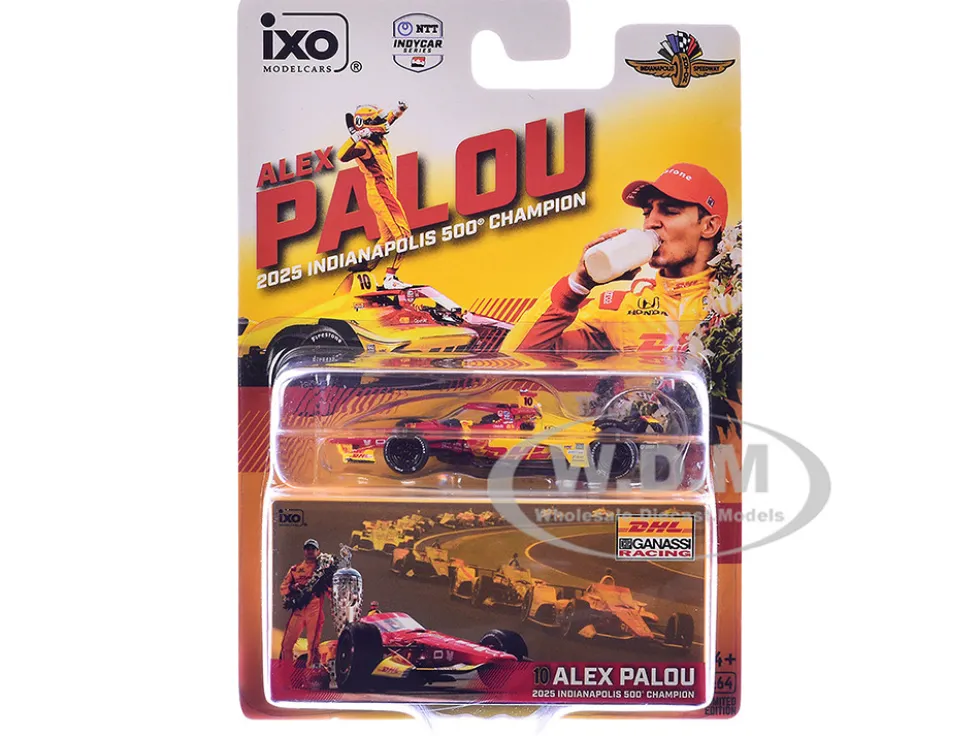 Dallara IndyCar #10 Alex Palou "DHL - Chip Ganassi Racing" Winner "Indianapolis 500" (2025) 1/64 Diecast Model Car by IXO Models