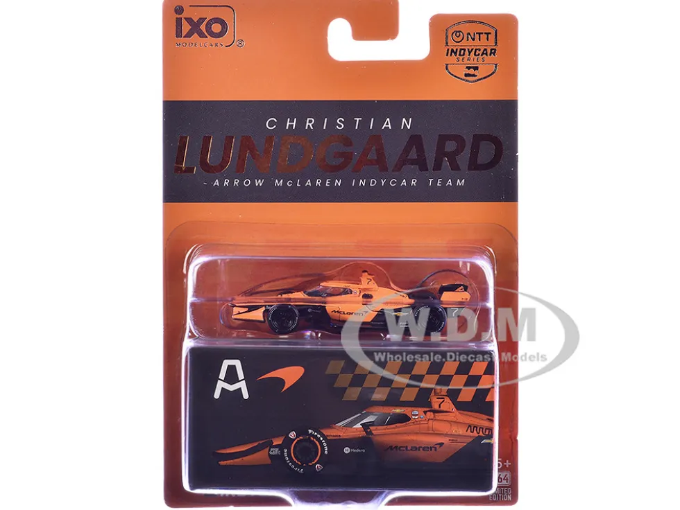Dallara IndyCar #7 Christian Lundgaard "McLaren" Arrow McLaren IndyCar Team (Road Course Configuration) "NTT IndyCar Series" (2026) 1/64 Diecast Model Car by IXO Models