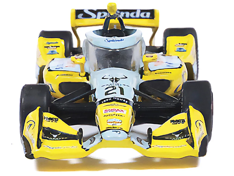 Dallara IndyCar #21 Christian Rasmussen "Splenda" Ed Carpenter Racing (Road Course Configuration) "NTT IndyCar Series" (2026) 1/64 Diecast Model Car by IXO Models