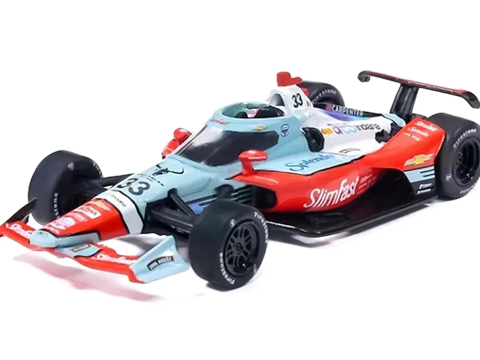 Dallara IndyCar #33 Ed Carpenter "Slim Fast" Ed Carpenter Racing (Road Course Configuration) "NTT IndyCar Series" (2026) 1/64 Diecast Model Car by IXO Models