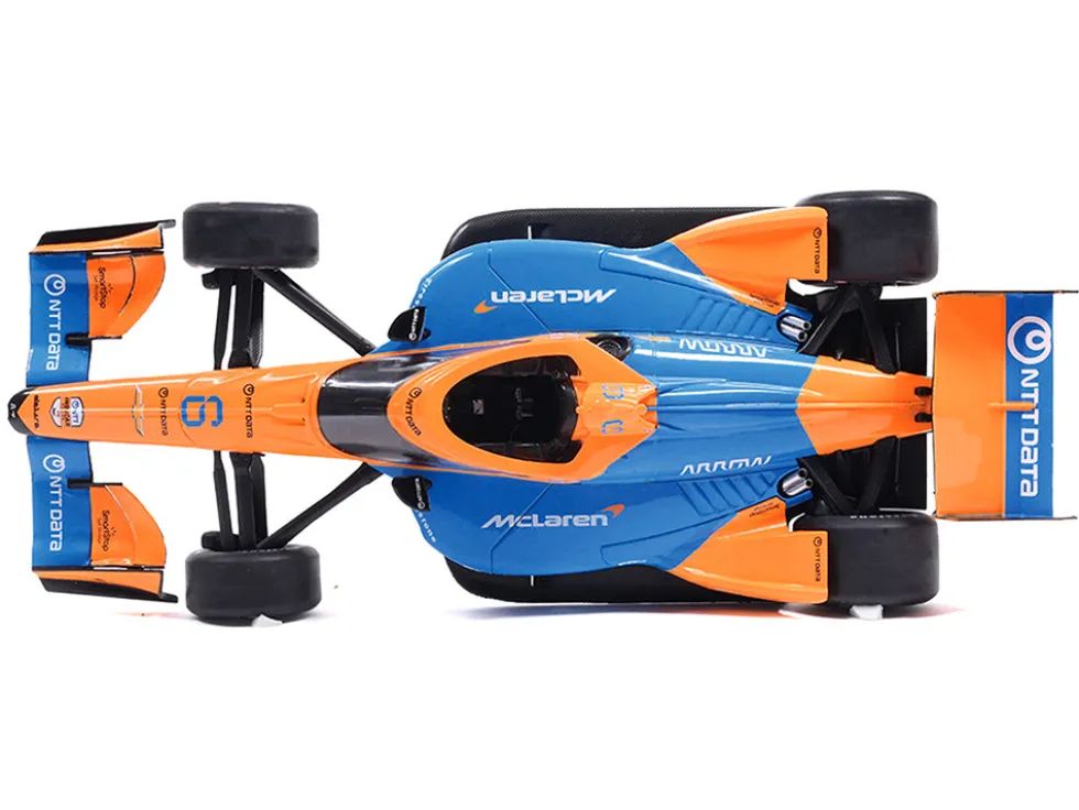 Dallara IndyCar #6 Nolan Siegel "NTT Data" Arrow McLaren (Road Course Configuration) "NTT IndyCar Series" (2026) 1/18 Diecast Model Car by IXO Models