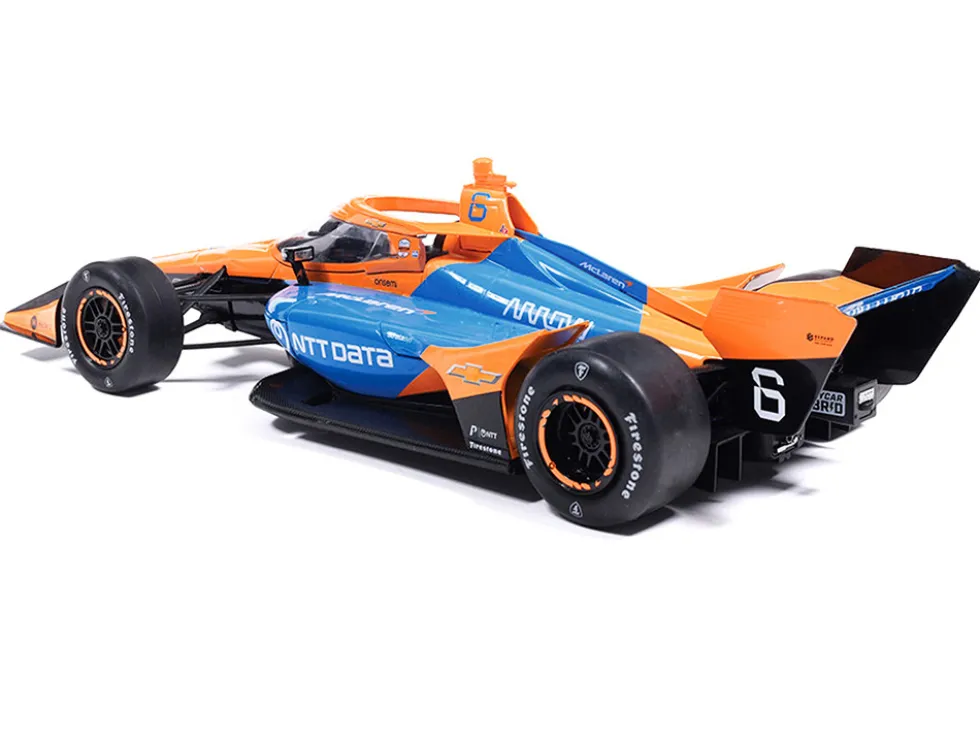 Dallara IndyCar #6 Nolan Siegel "NTT Data" Arrow McLaren (Road Course Configuration) "NTT IndyCar Series" (2026) 1/18 Diecast Model Car by IXO Models