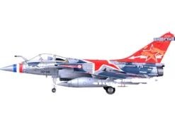 Dassault Rafale C Fighter Jet Regiment de Chasse 2 30 Normandie-Niemen 75th Anniversary Edition with Missile Accessories Panzerkampf Wing Series 1/72 Scale Model Panzerkampf 14616PA