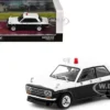 Datsun 510 "Japanese Police" Black and White "Road64" Series 1/64 Diecast Model Car by Tarmac Works