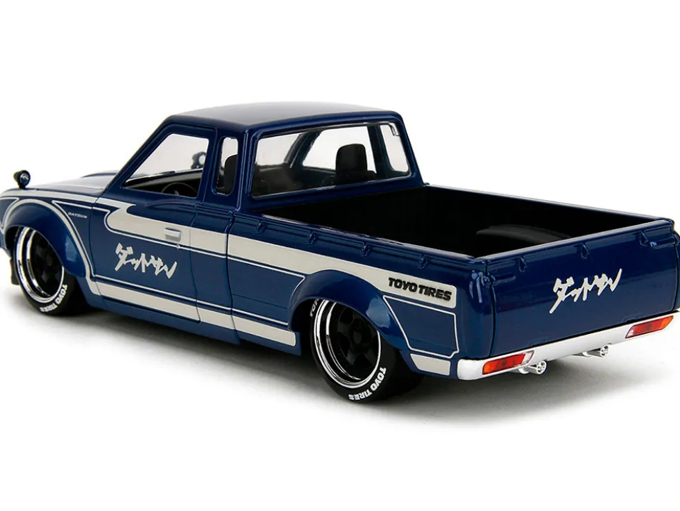 1972 Datsun 620 Pickup Truck Blue Metallic and Cream "JDM Tuners" Series 1/24 Diecast Model Car by Jada