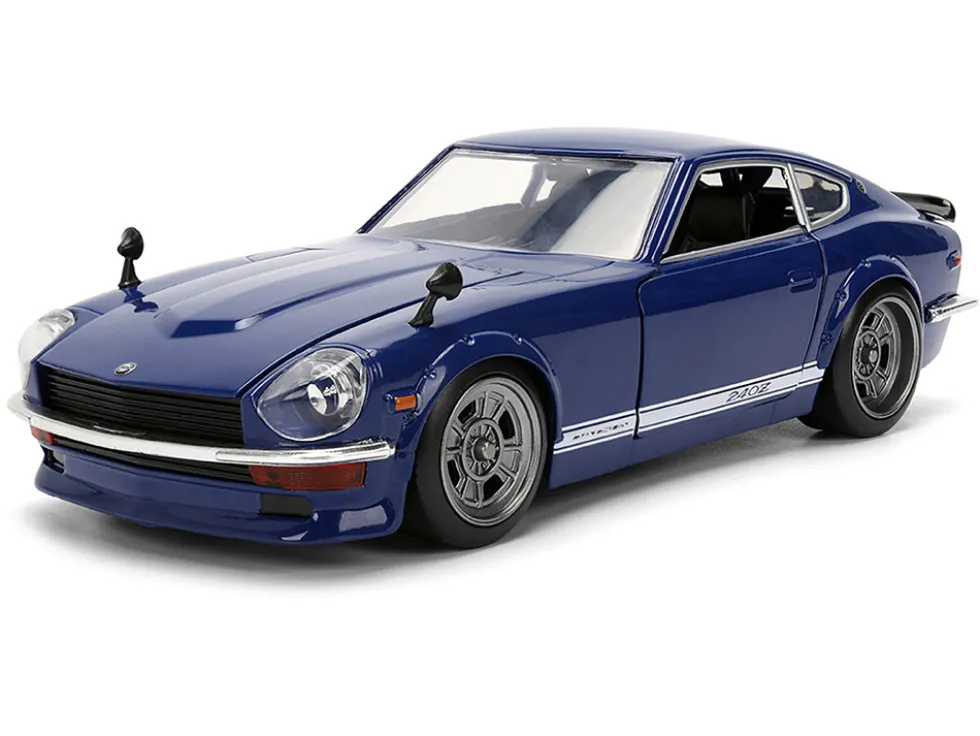 1972 Datsun 240Z Blue with White Stripes "JDM Tuners" Series 1/24 Diecast Model Car by Jada