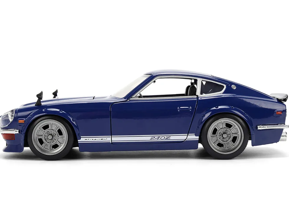 1972 Datsun 240Z Blue with White Stripes "JDM Tuners" Series 1/24 Diecast Model Car by Jada