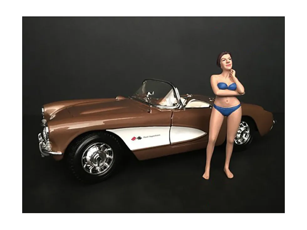 December Bikini Calendar Girl Figurine 1/18 Scale Models American Diorama 38176