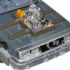 DeLorean Brushed Metal Time Machine Train Wheel Version with Lights Back to the Future Part III 1990 Movie Hollywood Rides Series 1/24 Diecast Model Car Jada 34996