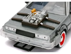 DeLorean Brushed Metal Time Machine Lights Back to the Future Part III 1990 Movie Hollywood Rides Series 1/24 Diecast Model Car Jada 32166