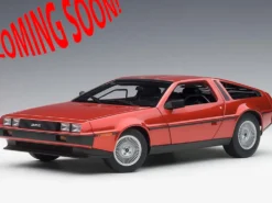 Delorean DMC 12 Metallic Red 1/18 Model Car Autoart 79918