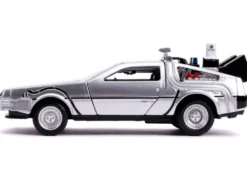 DeLorean DMC Time Machine Silver Back to the Future Part II 1989 Movie Hollywood Rides Series 1/32 Diecast Model Car Jada 30541