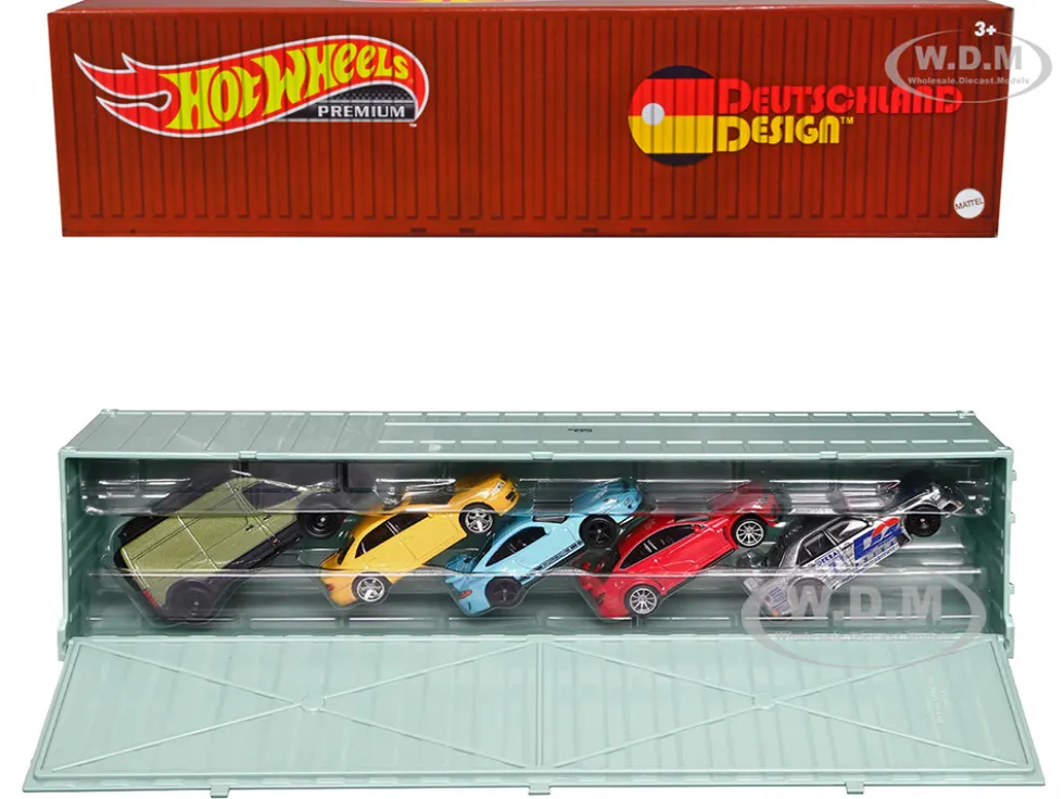 2022 Deutschland Design 5 piece Set with Container Car Culture Series Diecast Model Cars Hot Wheels HFF41