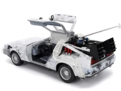 DMC DeLorean Time Machine Brushed Metal (Frost Version) with Lights 