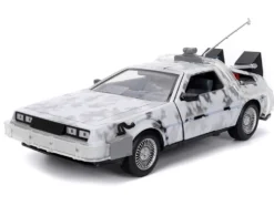 DMC DeLorean Time Machine Brushed Metal (Frost Version) with Lights 