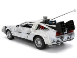 DMC DeLorean Time Machine Brushed Metal (Frost Version) with Lights 