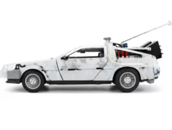 DMC DeLorean Time Machine Brushed Metal (Frost Version) with Lights 