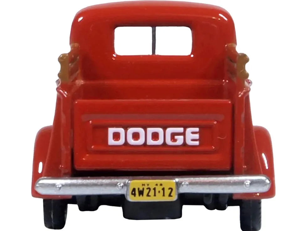 1948 Dodge B-1B Pickup Truck Red 1/87 HO Scale Diecast Model Car Oxford Diecast 87DP48001