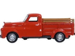 1948 Dodge B-1B Pickup Truck Red 1/87 HO Scale Diecast Model Car Oxford Diecast 87DP48001