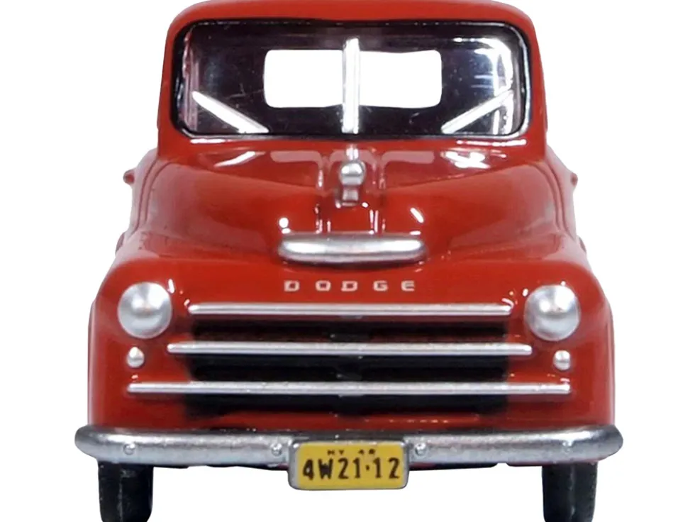 1948 Dodge B-1B Pickup Truck Red 1/87 HO Scale Diecast Model Car Oxford Diecast 87DP48001