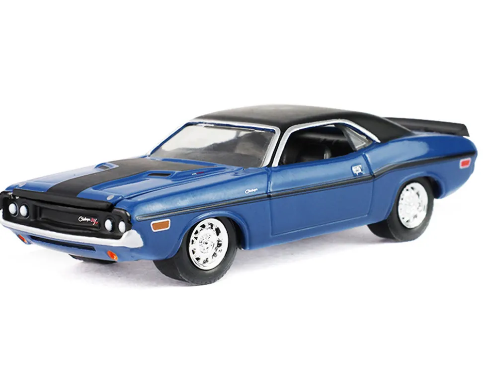 1970 Dodge Challenger Blue with Black Top "America 250 Edition" "Anniversary Collection" Series 18 1/64 Diecast Model Car by Greenlight