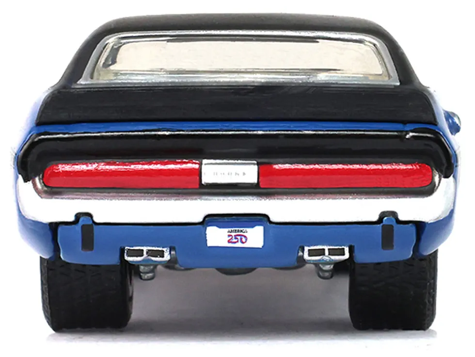 1970 Dodge Challenger Blue with Black Top "America 250 Edition" "Anniversary Collection" Series 18 1/64 Diecast Model Car by Greenlight