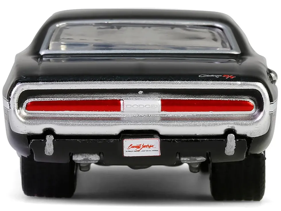 1970 Dodge Challenger R/T 440 Black with White Stripes "Barrett-Jackson" Series 15 1/64 Diecast Model Car by Greenlight