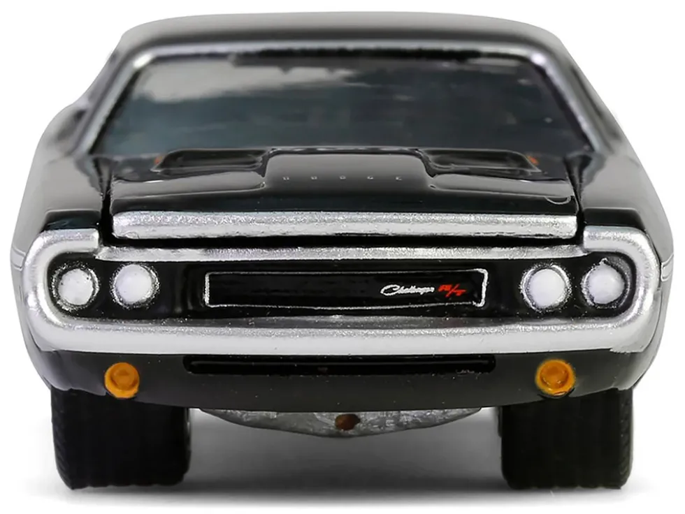1970 Dodge Challenger R/T 440 Black with White Stripes "Barrett-Jackson" Series 15 1/64 Diecast Model Car by Greenlight