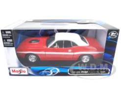1970 Dodge Challenger R/T Coupe Red 1/24 Diecast Model Car Maisto 31263