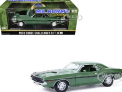 1970 Dodge Challenger R/T Hemi F8 Green with Black Stripes and Green Interior "Mr. Norm's Challenger" 1/18 Diecast Model Car by Greenlight