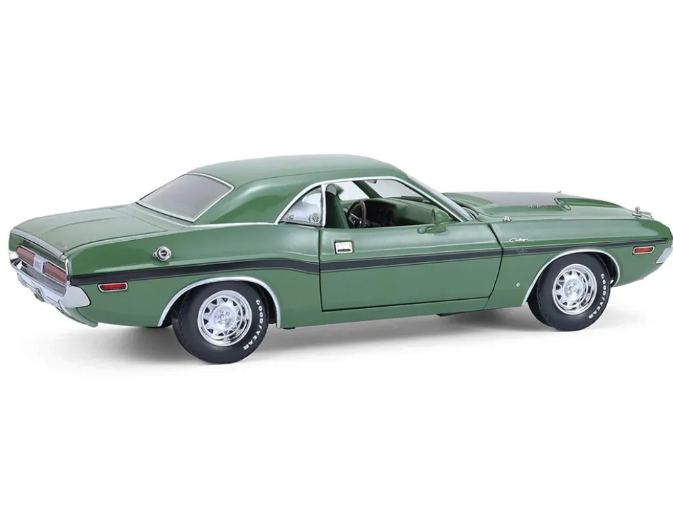 1970 Dodge Challenger R/T Hemi F8 Green with Black Stripes and Green Interior "Mr. Norm's Challenger" 1/18 Diecast Model Car by Greenlight