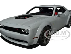 2022 Dodge Challenger R T Scat Pack Widebody Smoke Show Gray 1/18 Model Car Autoart 71774