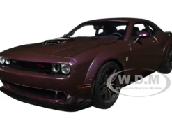 2022 Dodge Challenger R/T Scat Pack Widebody Hellraisin Purple Metallic 1/18 Model Car Autoart 71771