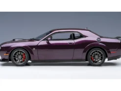 2022 Dodge Challenger R/T Scat Pack Widebody Hellraisin Purple Metallic 1/18 Model Car Autoart 71771