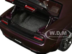 2022 Dodge Challenger R/T Scat Pack Widebody Hellraisin Purple Metallic 1/18 Model Car Autoart 71771