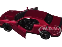 2018 Dodge Challenger SRT Hellcat Widebody Burgundy Metallic Die-Cast Collection Series 1/24 Diecast Model Car Motormax 79350
