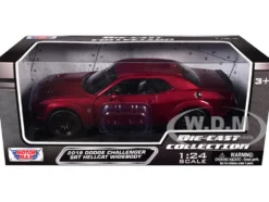 2018 Dodge Challenger SRT Hellcat Widebody Burgundy Metallic Die-Cast Collection Series 1/24 Diecast Model Car Motormax 79350
