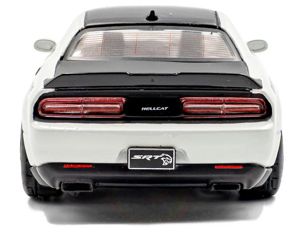 2020 Dodge Challenger SRT Hellcat Redeye Widebody White Knuckle with Matt Black Hood and Top 1/43 Diecast Model Car by Solido