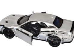 2018 Dodge Challenger SRT Hellcat Widebody Chrome "Custom Wrap" Series 1/24 Diecast Model Car by Motormax