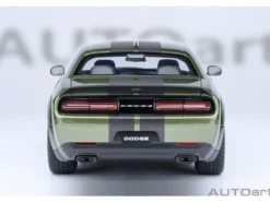 2022 Dodge Challenger SRT Jailbreak F8 Green with Carbon Stripes 1/18 Model Car by Autoart