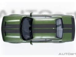 2022 Dodge Challenger SRT Jailbreak F8 Green with Carbon Stripes 1/18 Model Car by Autoart