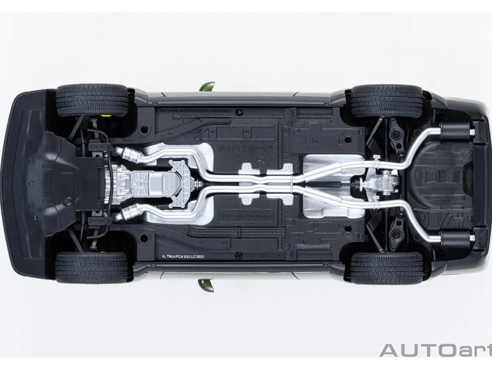 2022 Dodge Challenger SRT Jailbreak F8 Green with Carbon Stripes 1/18 Model Car by Autoart