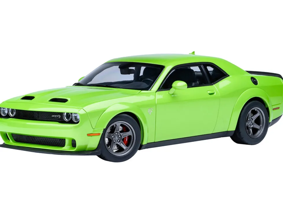 2023 Dodge Challenger SRT Super Stock Sublime Green 1/18 Model Car by Autoart