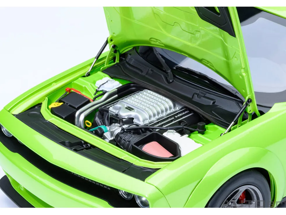 2023 Dodge Challenger SRT Super Stock Sublime Green 1/18 Model Car by Autoart