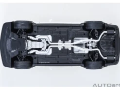 2023 Dodge Challenger SRT Super Stock Knuckle White with Carbon Stripes 1/18 Model Car by Autoart