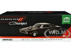 1970 Dodge Charger Blown Engine Black Artisan Collection Series 1/18 Diecast Model Car Greenlight 19122